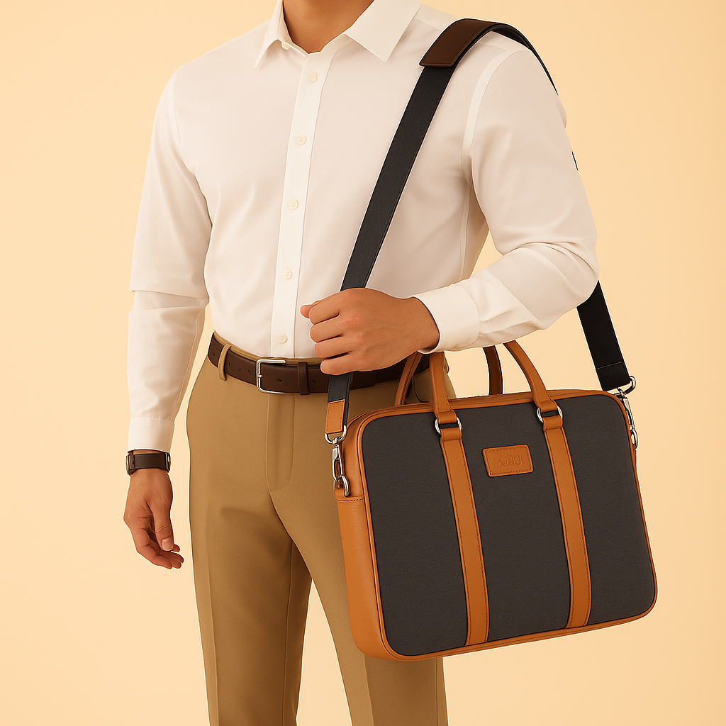 Aero Black Messenger Laptop Office Bag for Men & Women