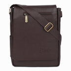 Flex Sling Crossbody Bag – Compact Vegan Leather Side Bag for Men & Women - Brown