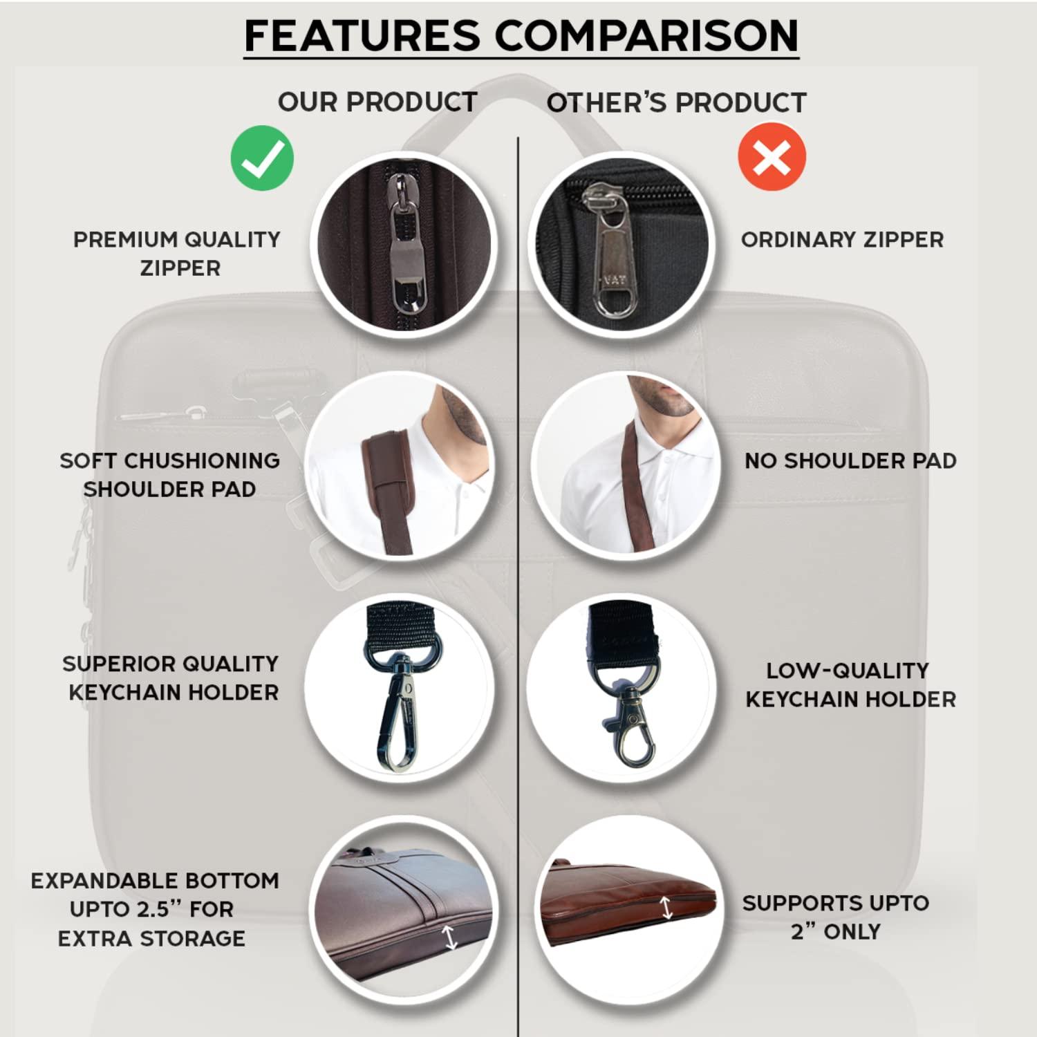 Elegant unisex messenger bag for daily office commute and business meetings