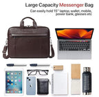 Stylish brown office bag with padded laptop compartment