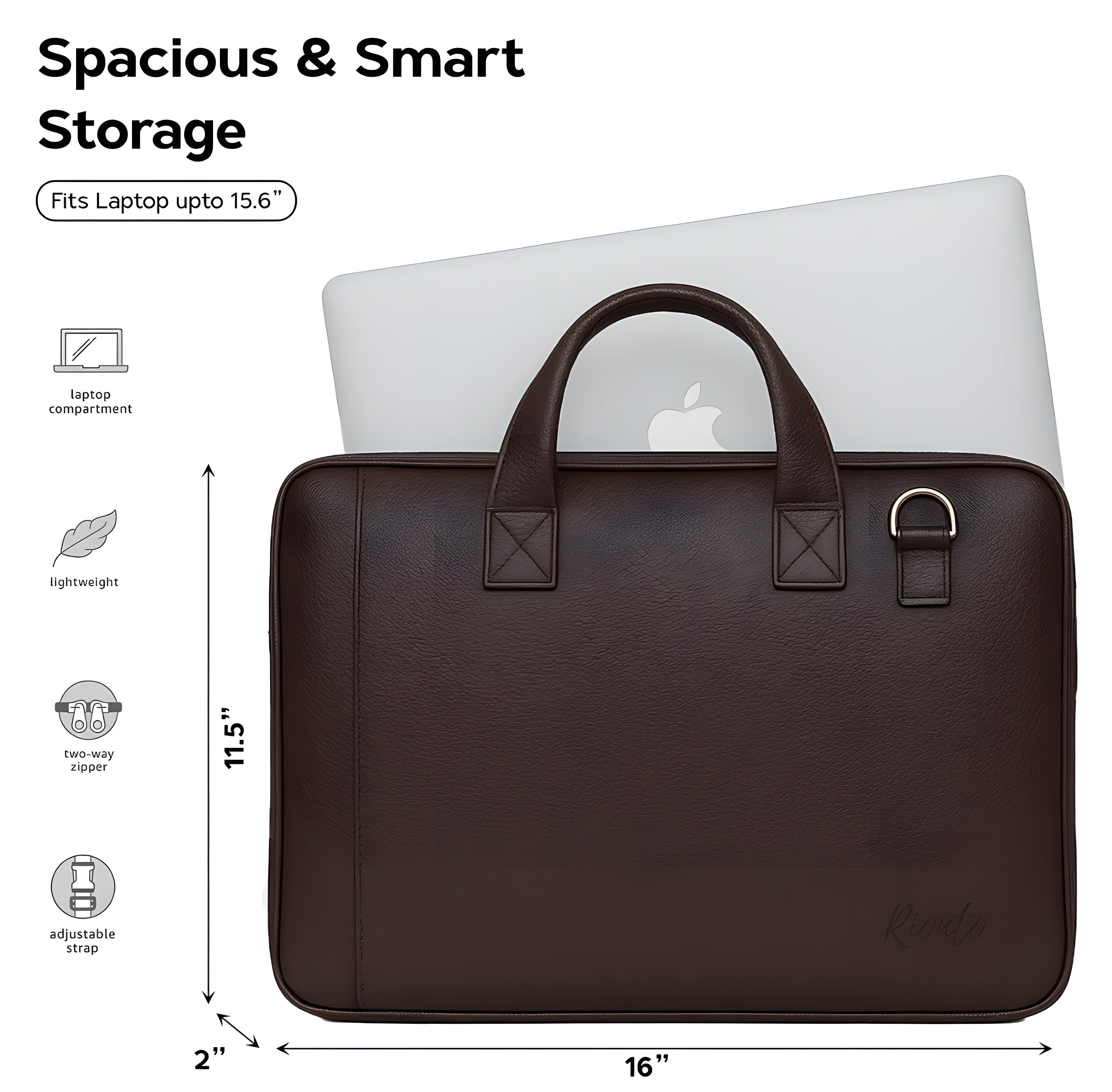 rionto evo laptop messenger bag MacBook compartment light weight adjustable