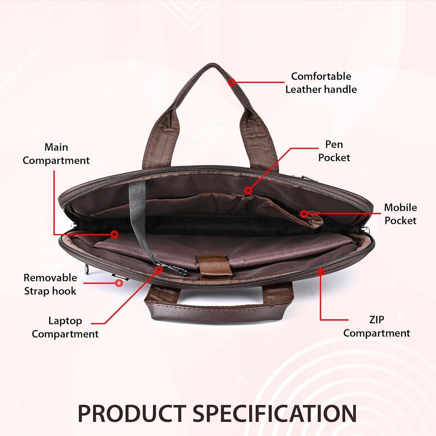 Spacious messenger bag with organized compartments and sleek design