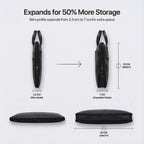 Stylish black laptop bag for business professionals and daily commute