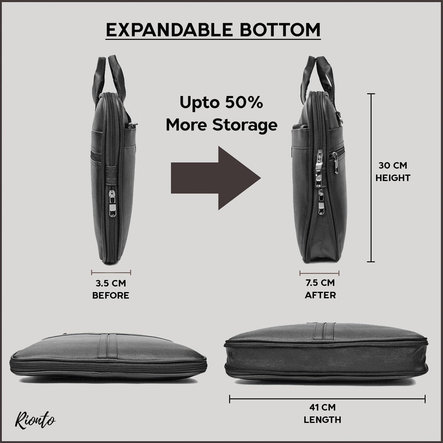 Stylish black laptop bag for business professionals and daily commute