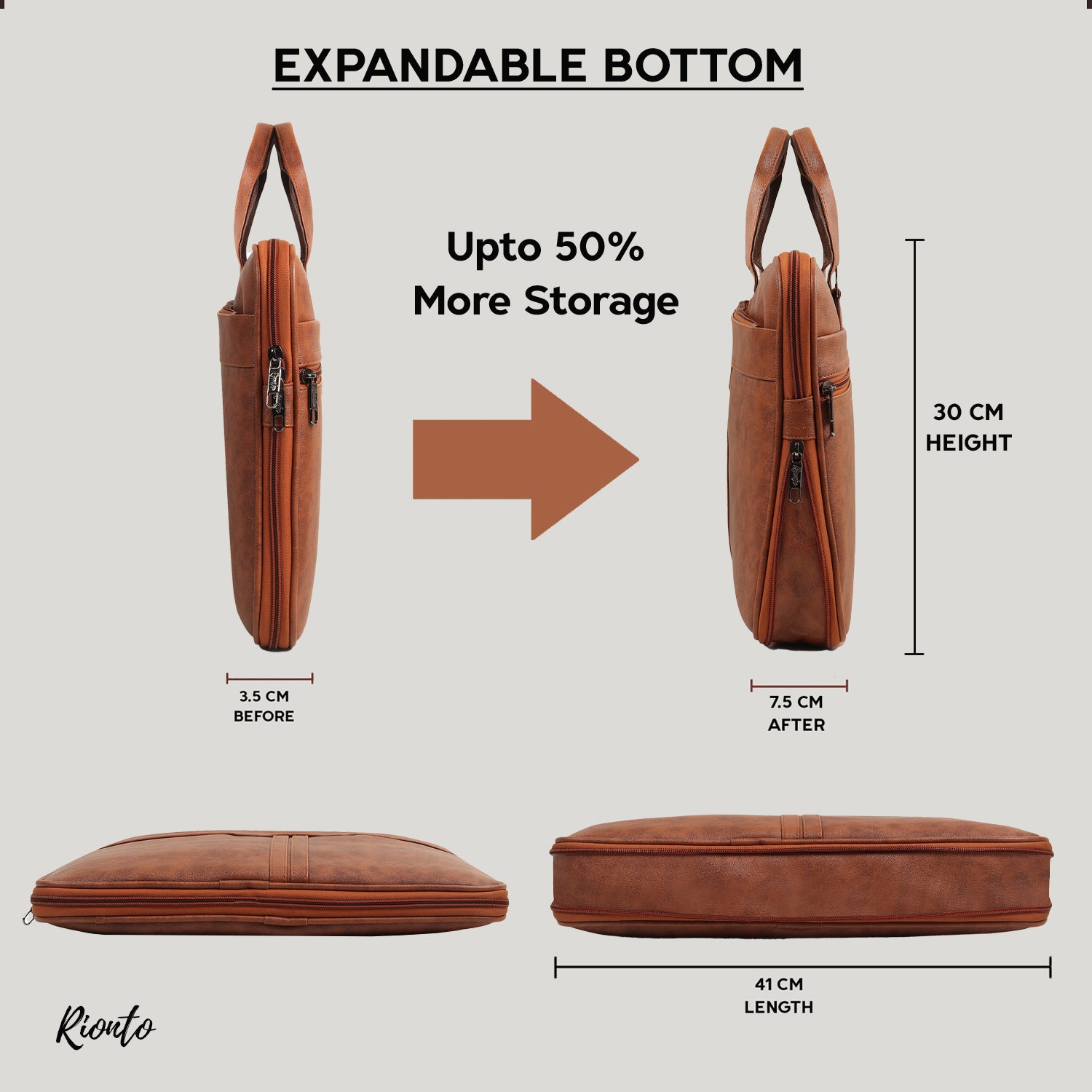 Prime Messenger Laptop Bag – Light Tan Leather Office Bag