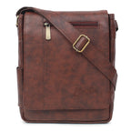 Rionto Flex brown sling bag for men and women made from vegan leather
