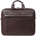 Edge Laptop Messenger Bag – 15.6" Vegan Leather Office Bag - Brown