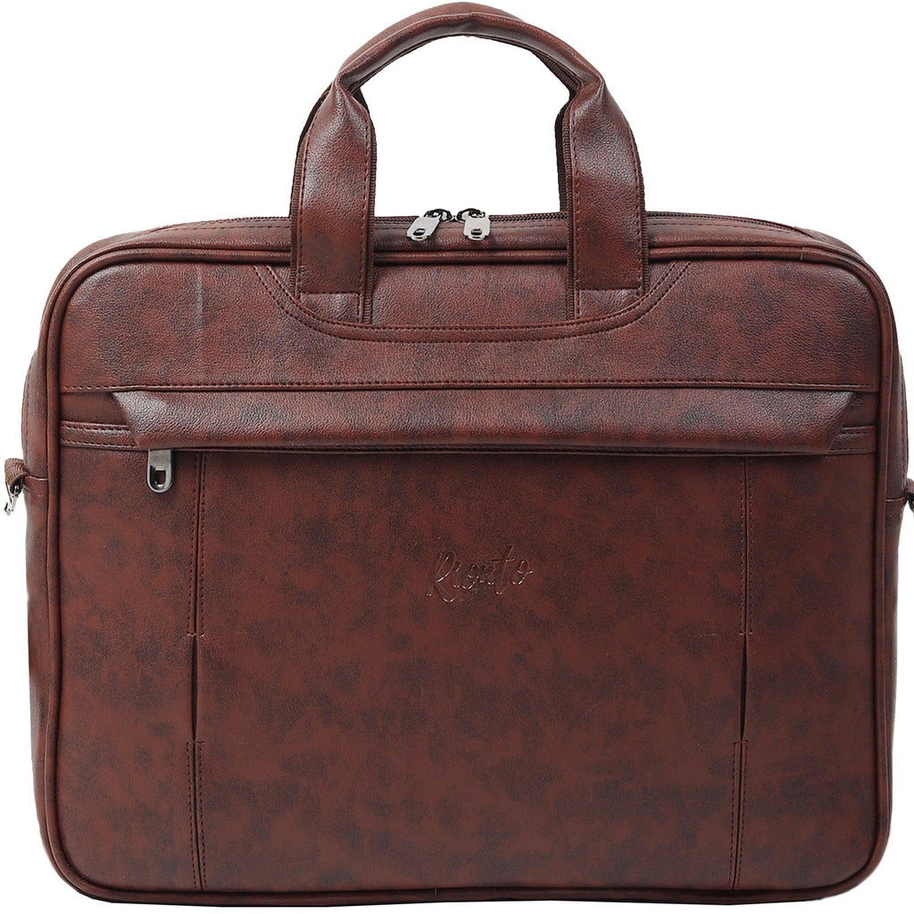 Brown laptop sling bag for office use by men and women