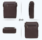 Flex Sling Crossbody Bag – Compact Vegan Leather Side Bag for Men & Women - Brown