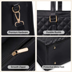 Elaris Tote Bag for Women with Insulated Lunch Compartment - Black