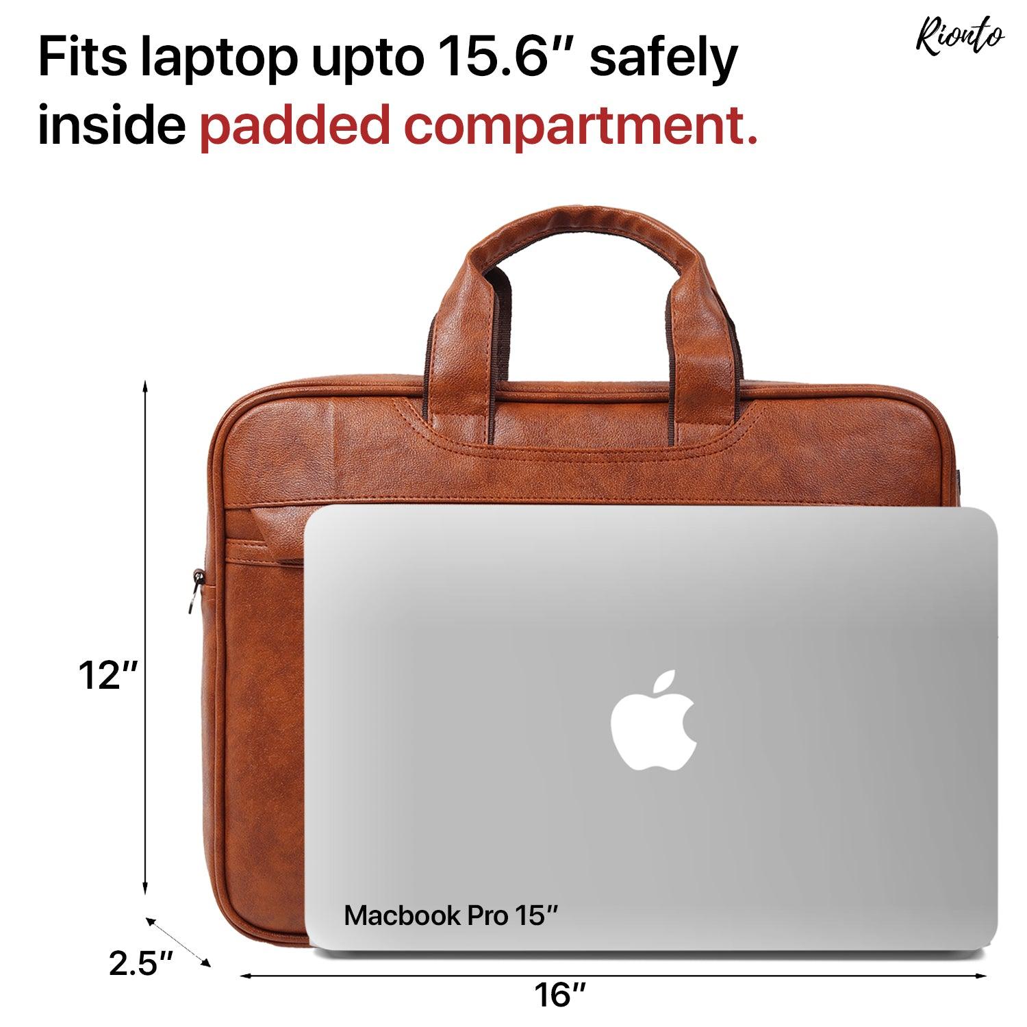 Side bag for men and Women compatible for all laptops up to 15.6 inch and MacBook