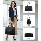 Elaris Tote Bag for Women with Insulated Lunch Compartment - Black