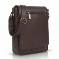 Flex Sling Crossbody Bag – Compact Vegan Leather Side Bag for Men & Women - Brown
