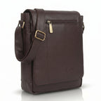 Flex Sling Crossbody Bag – Compact Vegan Leather Side Bag for Men & Women - Brown