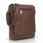 Flex Sling Crossbody Bag – Compact Vegan Leather Side Bag for Men & Women - Tan