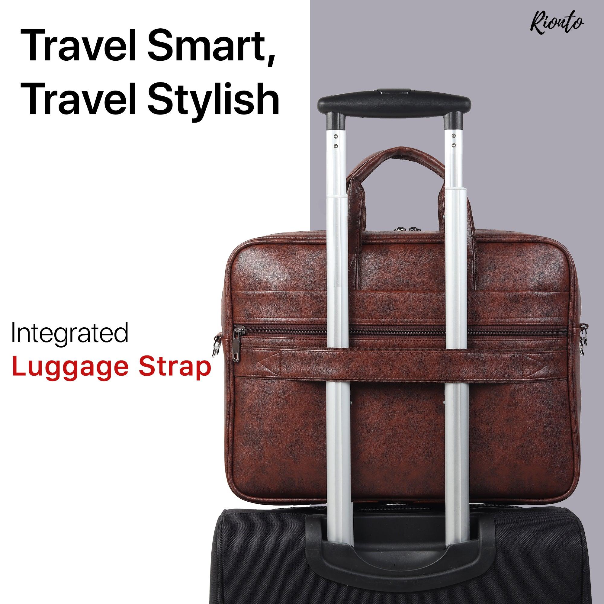 Brown laptop sling bag for office use by men and women