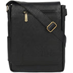 Flex Sling Crossbody Bag – Compact Vegan Leather Side Bag for Men & Women - Black