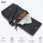 Flex Sling Crossbody Bag – Compact Vegan Leather Side Bag for Men & Women - Black